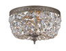 Crystorama 2 Light Hand Cut Crystal English Bronze Ceiling Mount