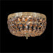 Crystorama 2 Light Golden Teak Crystal Olde Brass Ceiling Mount