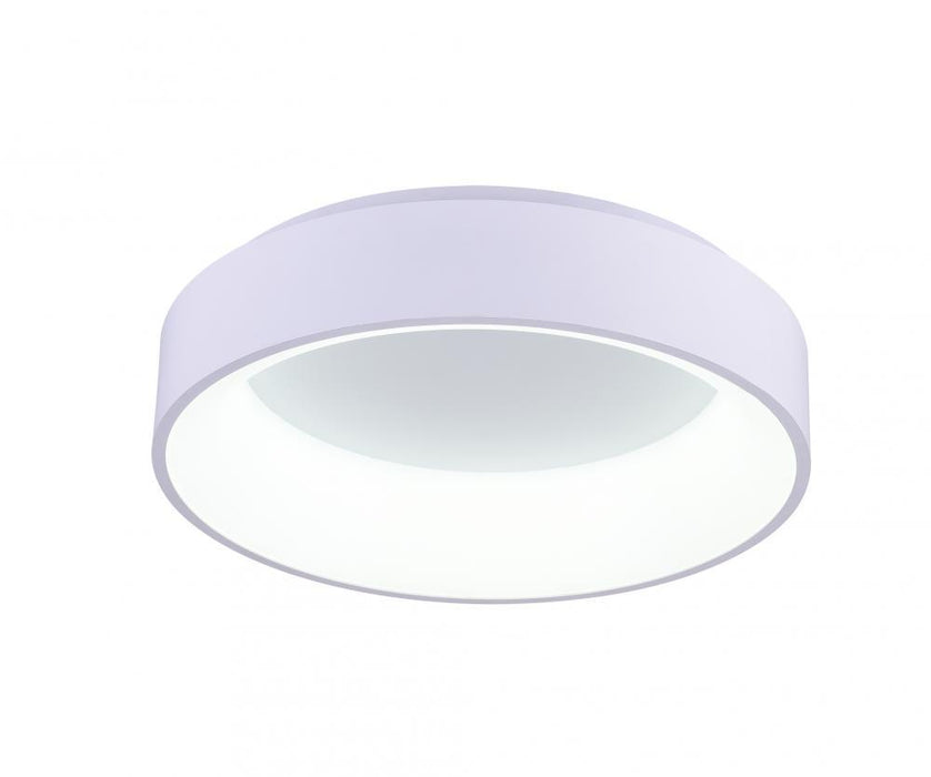 LED Drum Shade Flush Mount with Gray & White finish