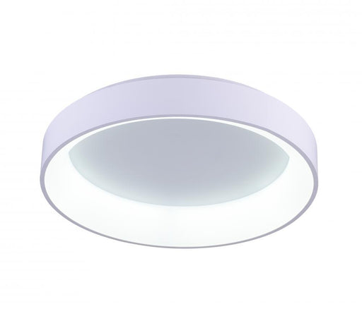 LED Drum Shade Flush Mount with White finish