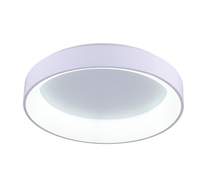 LED Drum Shade Flush Mount with White finish