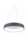 LED Drum Shade Pendant with Gray & White finish