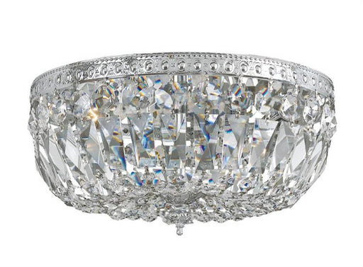 Crystorama 3 Light Clear Italian Crystal Polished Chrome Ceiling Mount