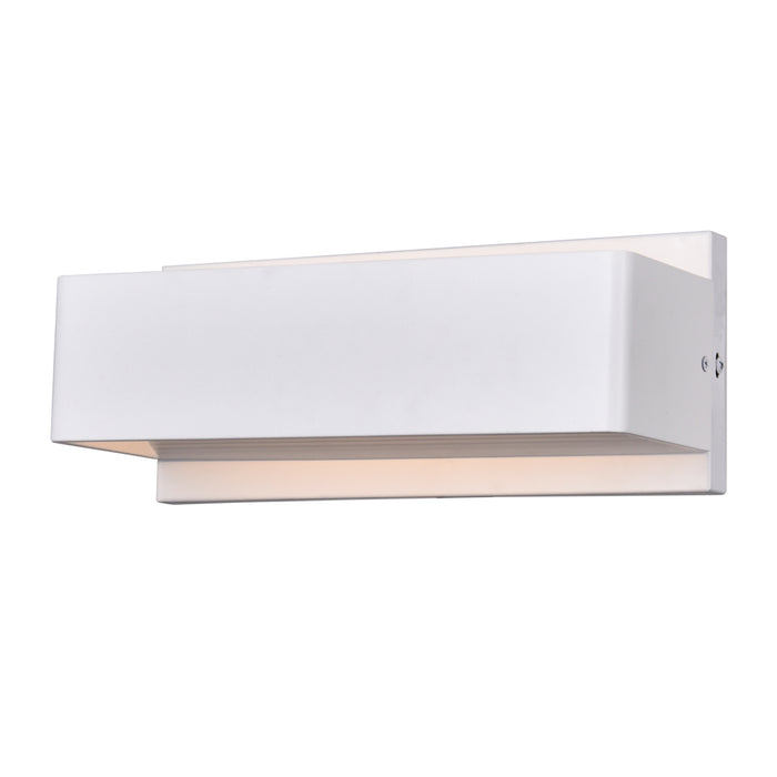 LED Wall Sconce with White Finish