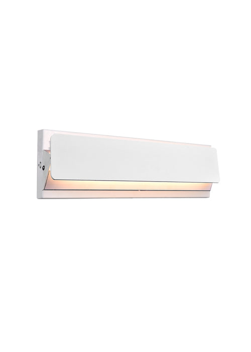 LED Wall Sconce with White Finish