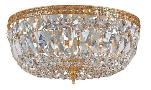 Crystorama 3 Light Clear Swarovski Strass Brass Ceiling Mount III