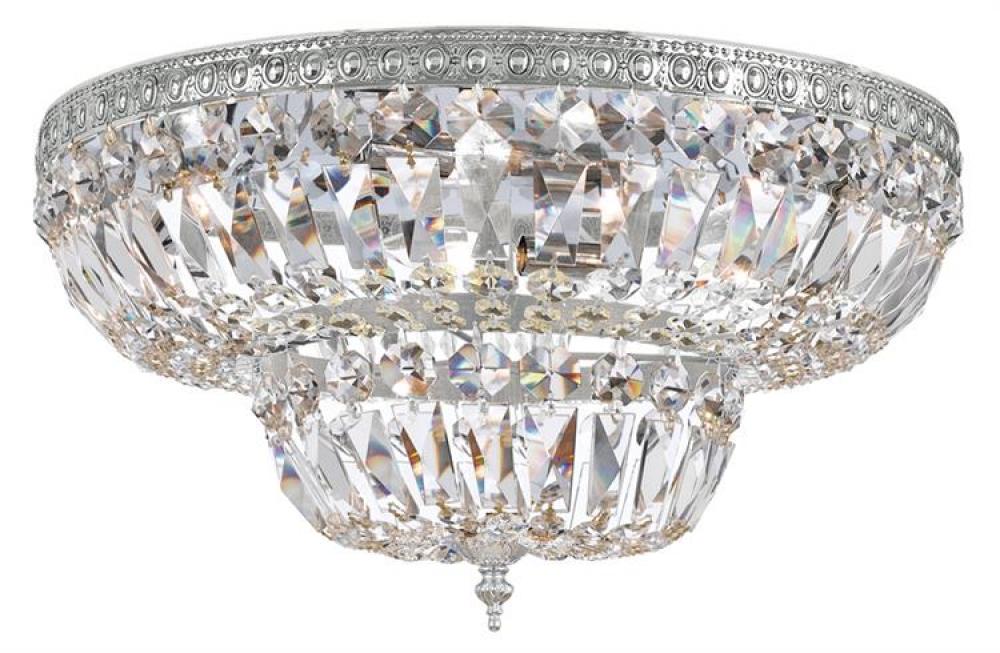 Crystorama 4 Light Clear Swarovski Strass Chrome Ceiling Mount