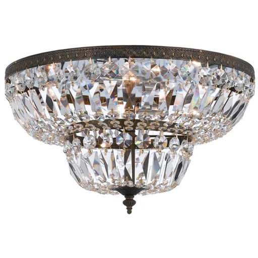 Crystorama 4 Light Clear Spectra Bronze Ceiling Mount