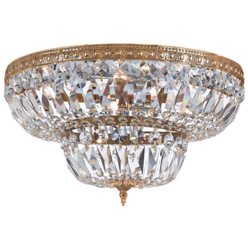 Crystorama 4 Light Clear Swarovski Strass Brass Ceiling Mount