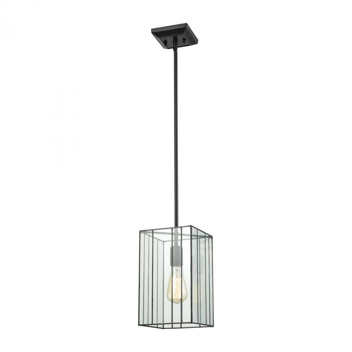 Lucian 1-Light Mini Pendant in Oil Rubbed Bronze with Clear Glass