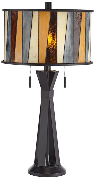 TL-Metal lamp with art glass