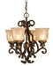 Norwalk 4 Light Bronze Mini Chandelier