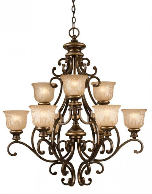 Norwalk 9 Light Bronze Umber Chandelier