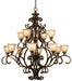 Norwalk 12 Light Bronze Umber Chandelier