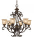 Norwalk 6 Light Bronze Umber Chandelier