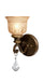 Norwalk 1 Light Spectra Crystal Bronze Sconce