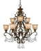 Norwalk 9 Light Clear Crystal Bronze Umber Chandelier