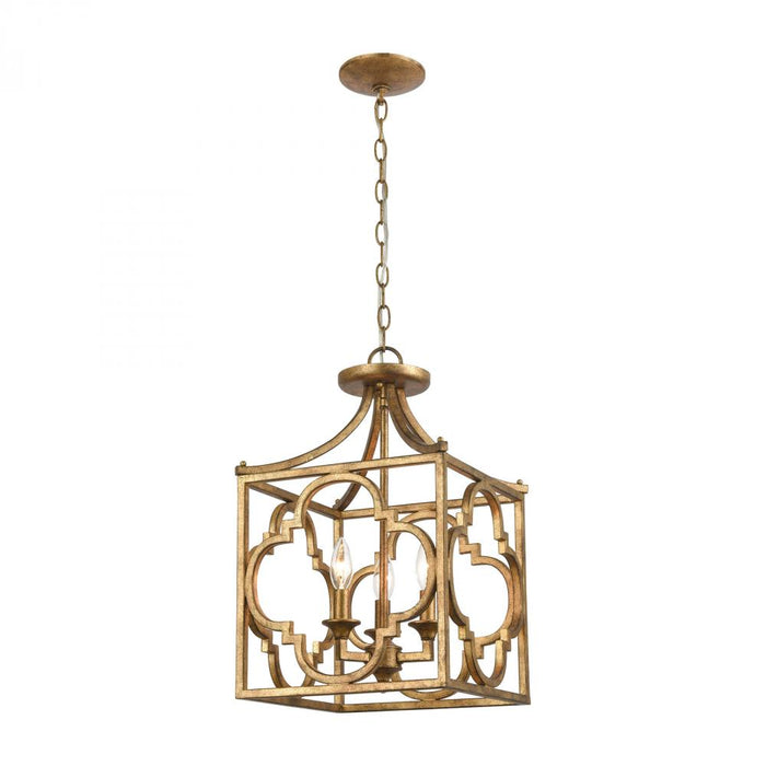 Wembley 3-Light Chandelier in Antique Gold