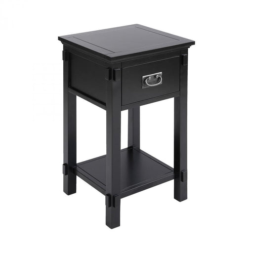 Cheboygan 1-Drawer Accent Table in Black