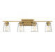 Calhoun 4 Light Warm Brass Bath Bar