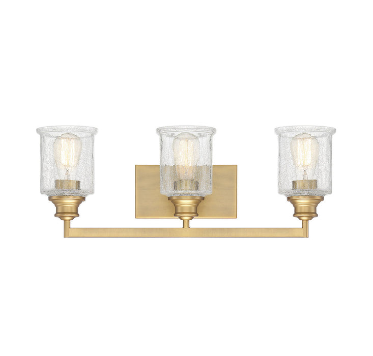 Hampton Warm Brass 3 Light Bath