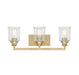 Hampton Warm Brass 3 Light Bath