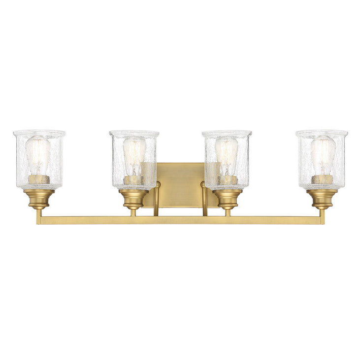 Hampton Warm Brass 4 Light Bath