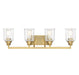 Hampton Warm Brass 4 Light Bath