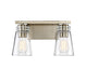 Brannon 2 Light Noble Brass Bath Bar