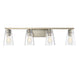 Brannon 4 Noble Brass Light Bath Bar