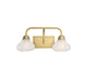 Darlington Warm Brass 2 Light Bath