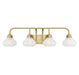 Darlington Warm Brass 4 Light Bath