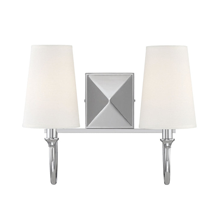 Cameron Polished Nickel 2 Light Bath