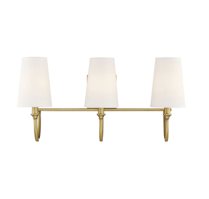 Cameron Warm Brass 3 Light Bath