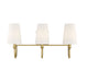 Cameron Warm Brass 3 Light Bath