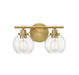 Carson Warm Brass 2 Light Bath