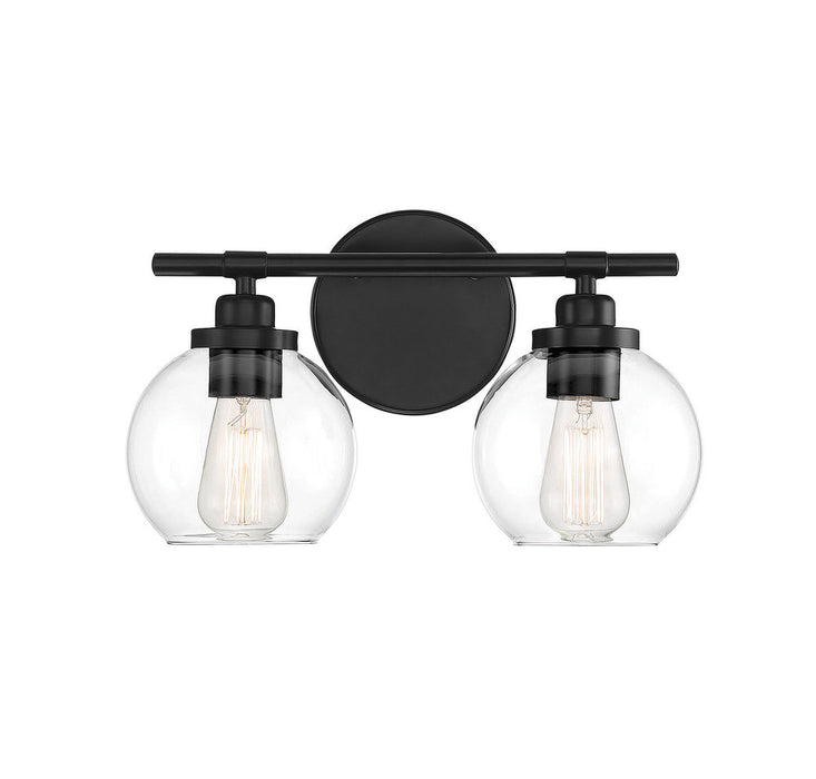 Carson Matte Black 2 Light Bath