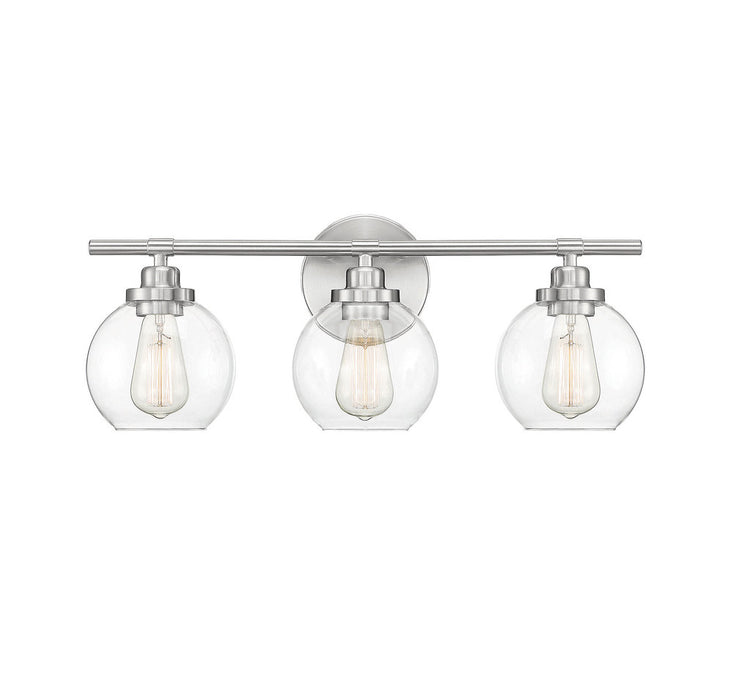 Carson Satin Nickel 3 Light Bath