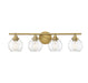 Carson Warm Brass 4 Light Bath