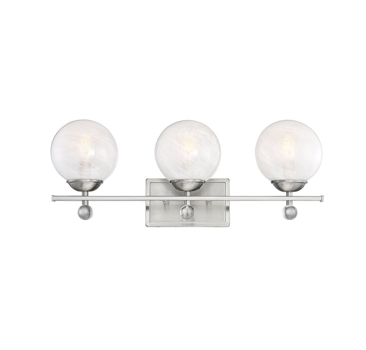 Medina Satin Nickel 3 Light Bath