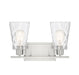 Vaughan Satin Nickel 2 Light Bath