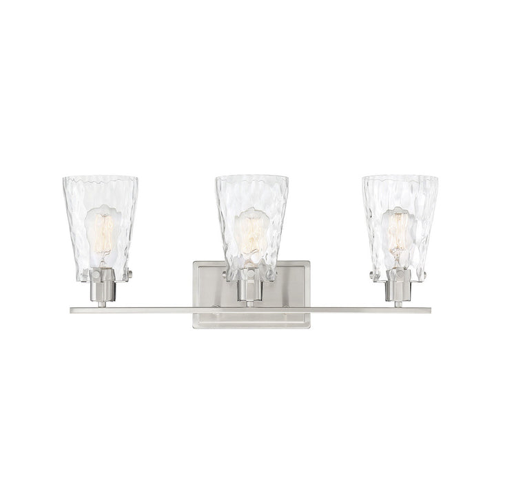 Vaughan Satin Nickel 3 Light Bath