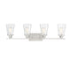 Vaughan Satin Nickel 4 Light Bath