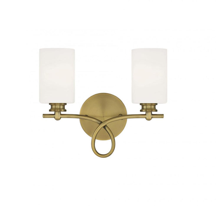 Woodbury 2 Light  Warm Brass    Bath Bar