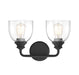 Vale Matte Black 2 Light Bath