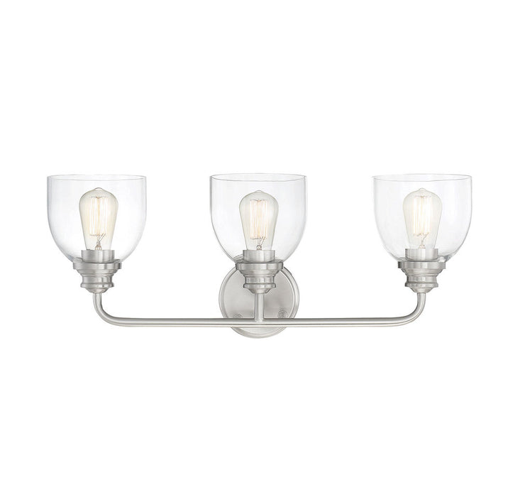 Vale Satin Nickel 3 Light Bath