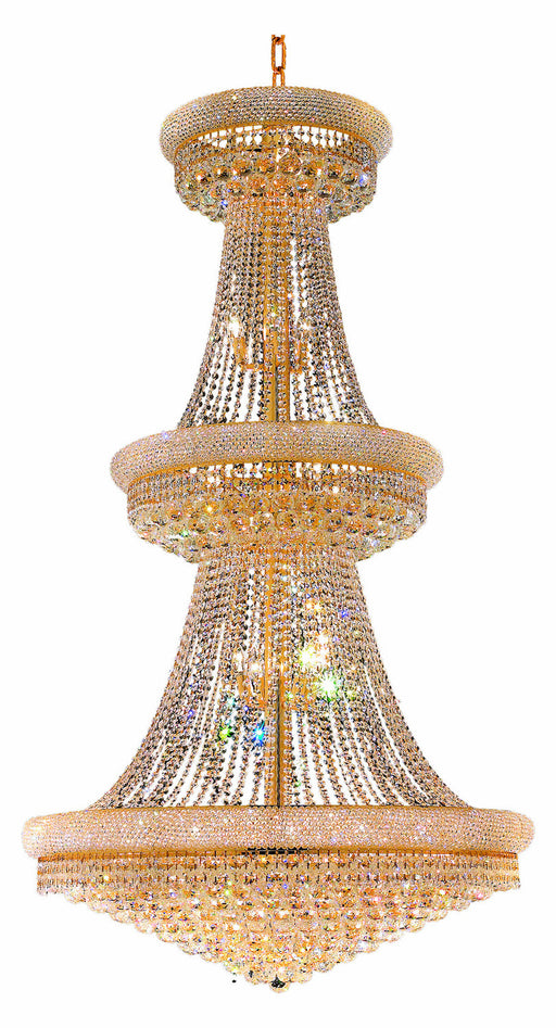 34 Light Down Chandelier with Gold finish