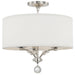 Mirage 3 Light Nickel Semi-Flush