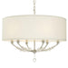 Mirage 6 Light Nickel Drum Shade Chandelier