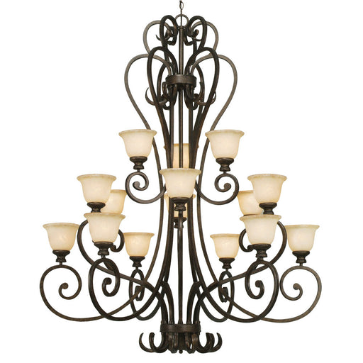 Heartwood 3 Tier - 15 Light Chandelier